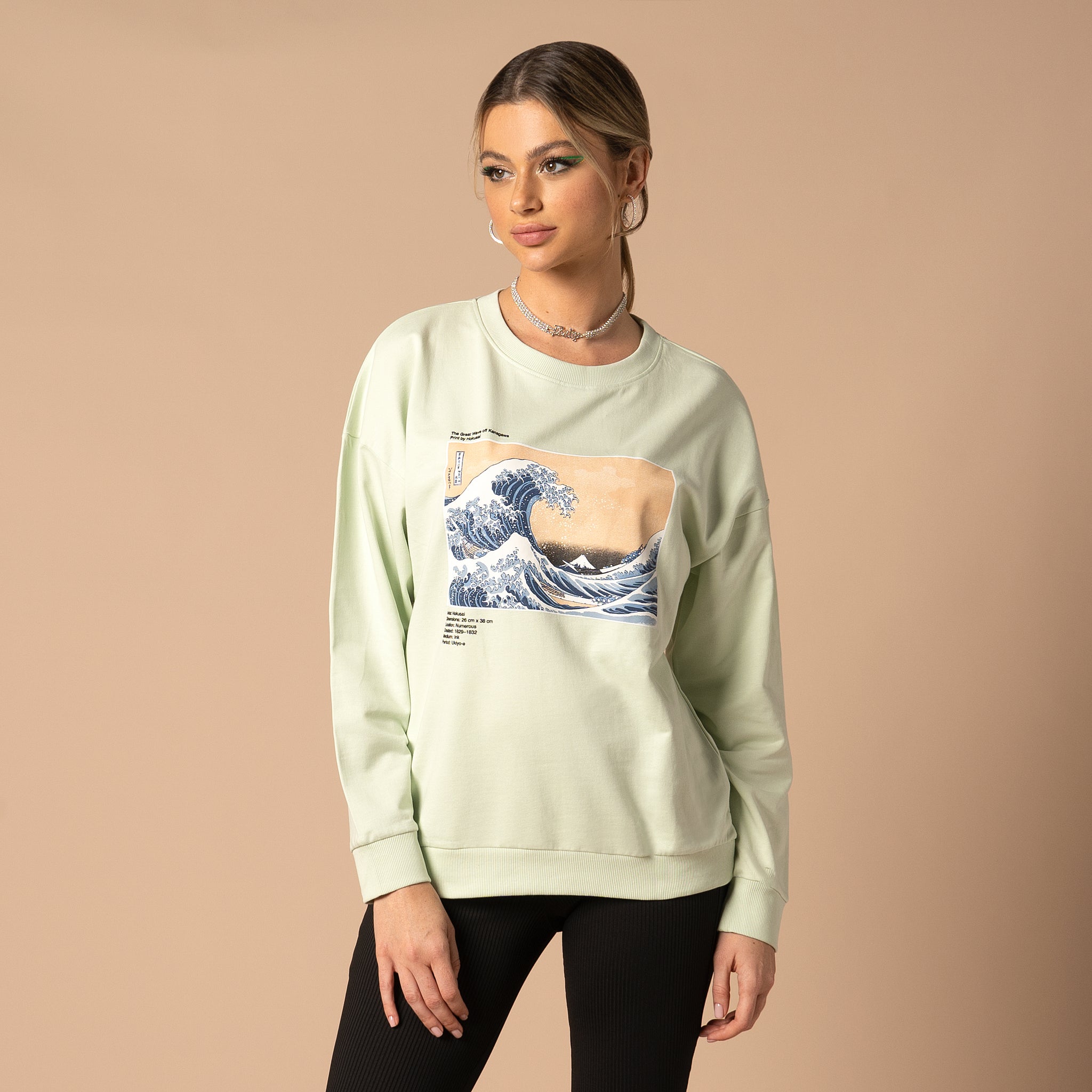 Katsushika Hokusai Ladies Sweatshirt