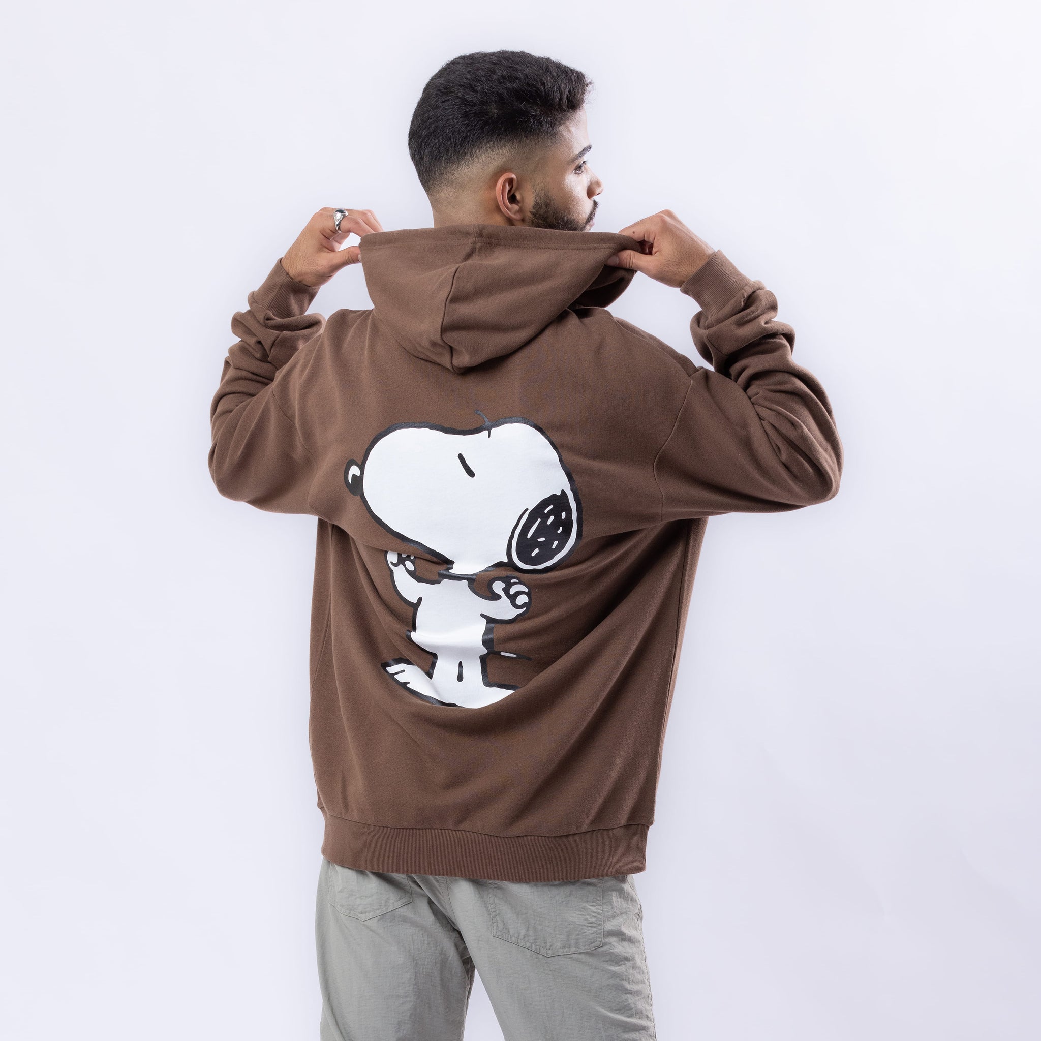 Peanuts Snoopy Front Back Printed Men's Oversized Hoodie
