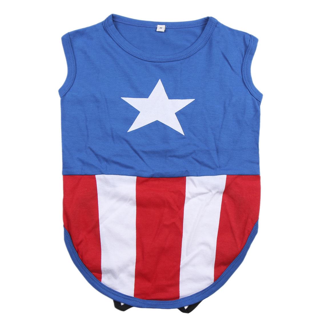 Captain America Single Jersey Dog T-Shirt