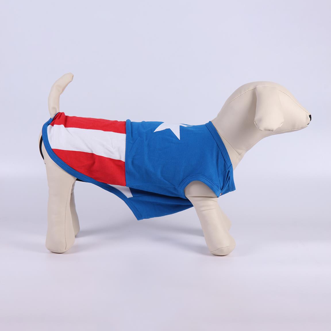 Captain America Single Jersey Dog T-Shirt