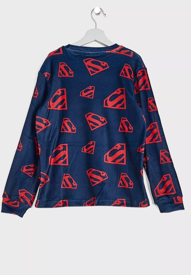 Superman Senior Boys Fleece Pyjama Set