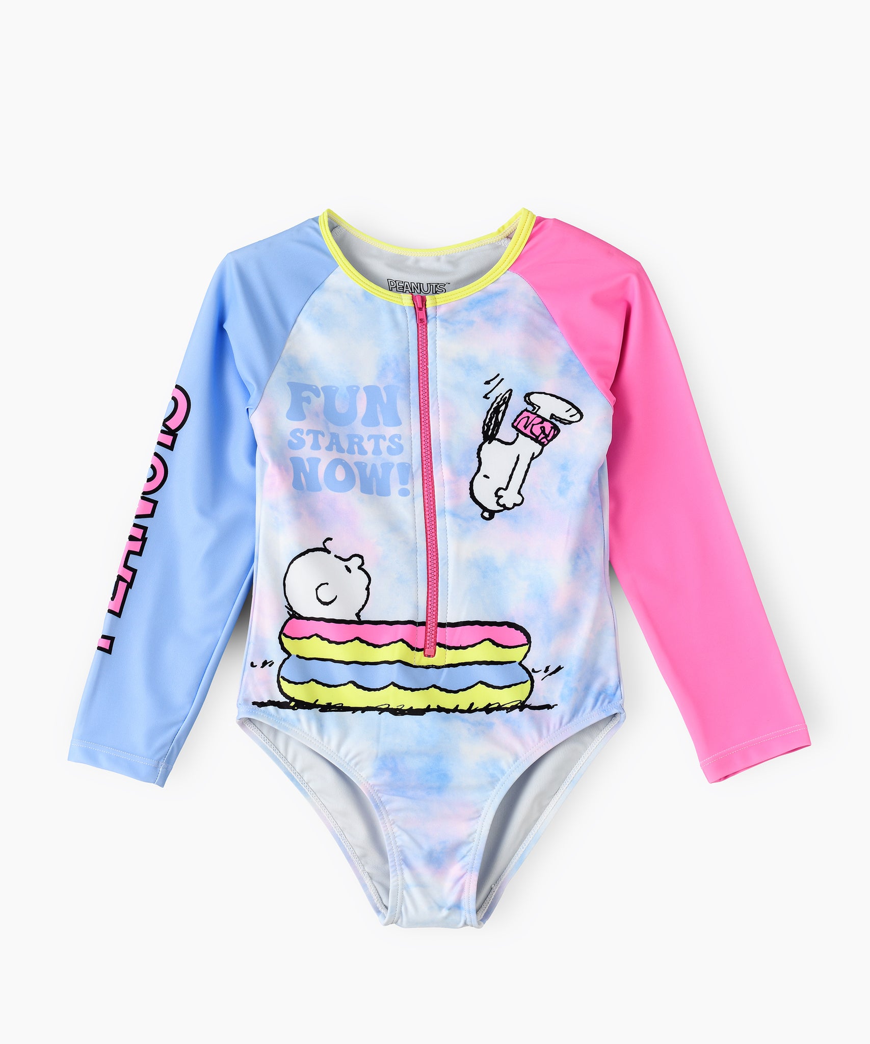 Snoopy V Cut One Piece Girls Swimsuit