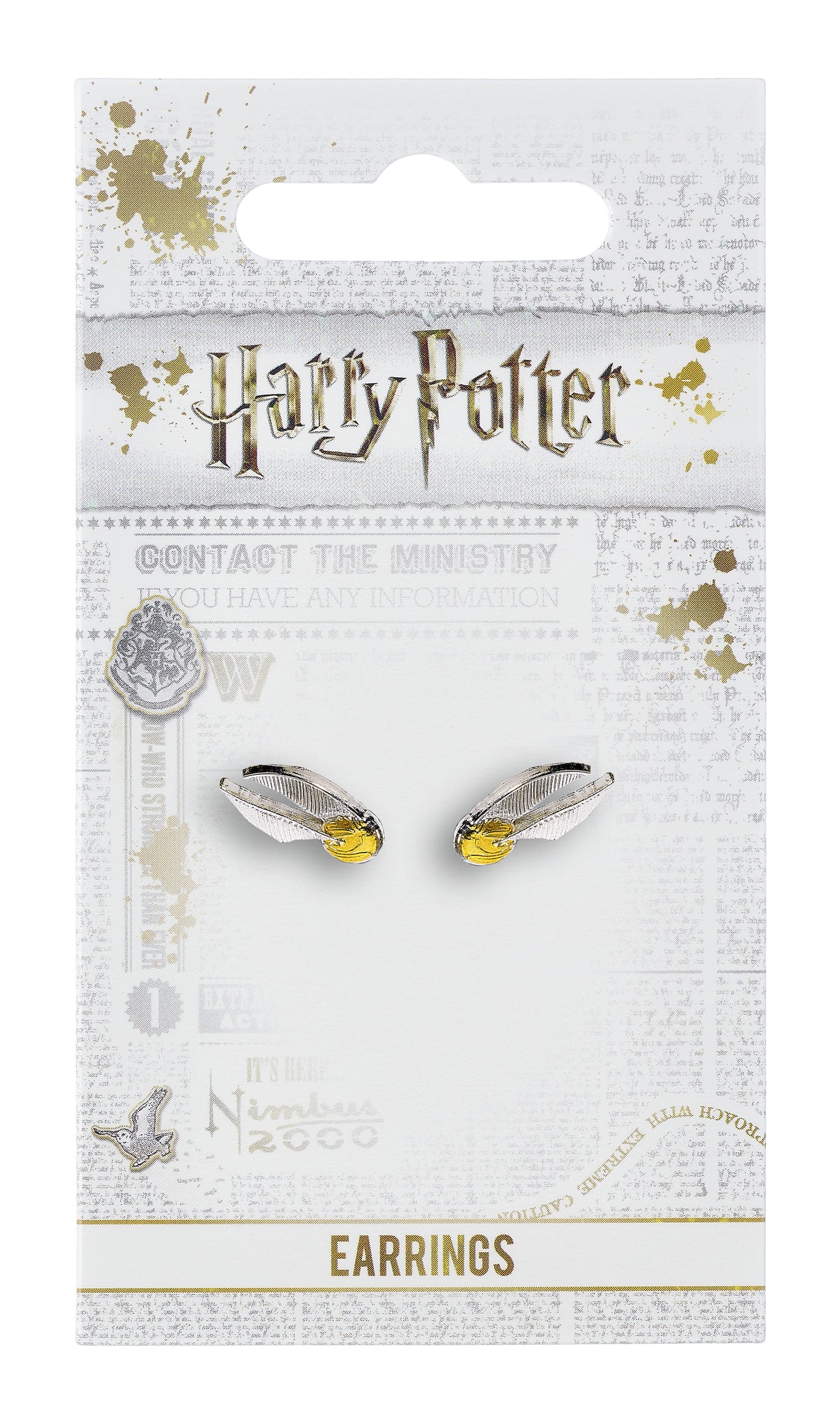 Harry Potter Official Golden Snitch Stud Earrings